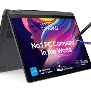 Lenovo IdeaPad Flex 5i 12th Gen, 35.56cms - Intel i5 (Storm Grey)-12th Generation Intel® Core™ i5-1235U (E-cores up to 3.30 GHz P-cores up to 4.40 GHz)-512 GB SSD M.2 2242 PCIe Gen4 QLC-16 GB RAM